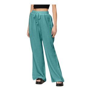 Wide-Leg Lounge Pants with Drawstring